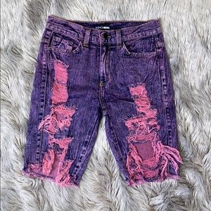 Distressed Bermuda Shorts